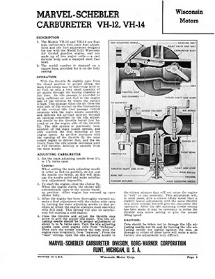 CM6008 Marvel-Schebler VH Carburetor Manual