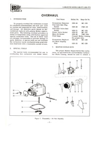 CM409 Holley Model 885-FF, 885-FFC and 885-FFG Carburetor Service Manual